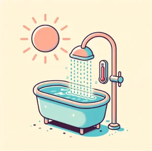 ¿Cómo calentar el agua de una ducha solar portátil?